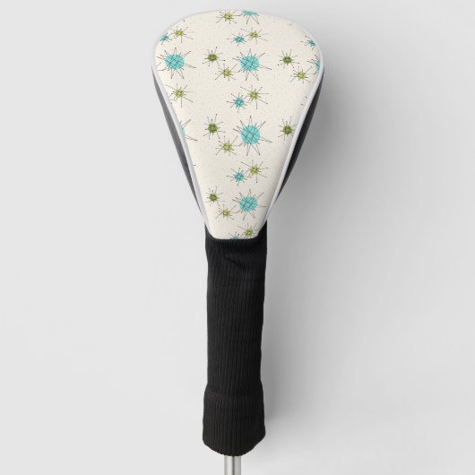 Iconic Atomic Starbursts Driver Hoesje Golfheadcover (Voorkant)