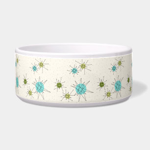 Iconic Atomic Starbursts keramisch dichter Bowl Voerbakje