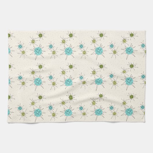 Iconic Atomic Starbursts Kitchen Towels Theedoek (Horizontaal)