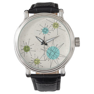 Iconic Atomic Starbursts Leather Watch Horloge
