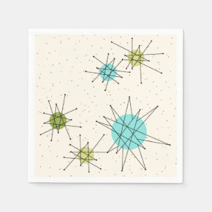 Iconic Atomic Starbursts Paper Napkins Servetten
