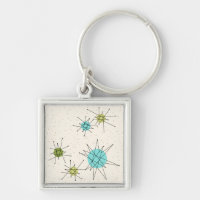 Iconic Atomic Starbursts Premium Sleutelhanger