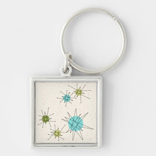 Iconic Atomic Starbursts Premium Sleutelhanger (Voorkant)