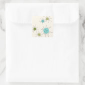 Iconic Atomic Starbursts Square Stickers (Tas)