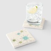 Iconic Atomic Starbursts Stone Onderzetter (Zijkant)