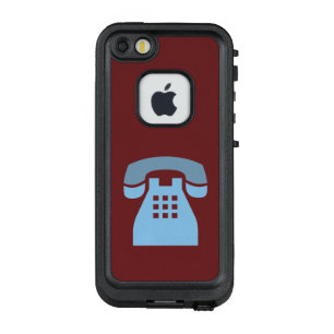 Iconic Blue Retro-telefoon op elke kleur LifeProof FRÄ’ iPhone SE/5/5s Hoesje