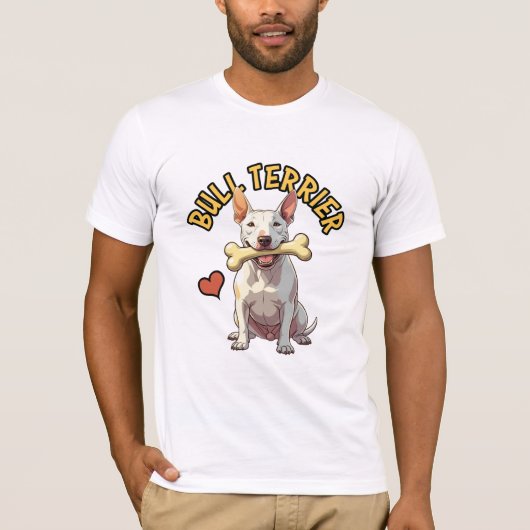 Iconic Bull Terrier Portrait T-Shirt - Bully Art (Voorkant)