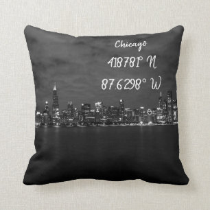 Iconic Chicago Skyline Coordinates Kussen