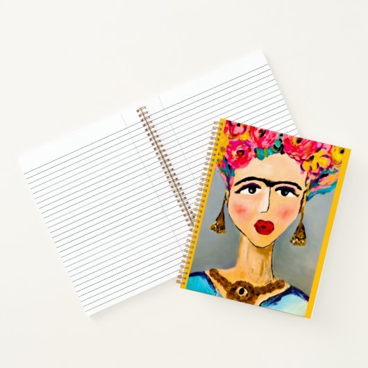Iconic Frida Kahlo Notebook Notitieboek (Binnen)