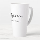 Iconic Fun Witty Cool Mom Latte Mug (Angle droit)