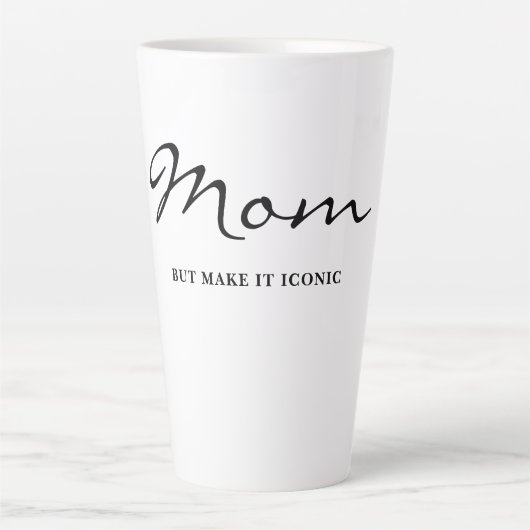 Iconic Fun Witty Cool Mom Latte Mug (Devant)