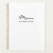 Iconic Fun Witty Cool Mom Minimalist Planner (Devant)