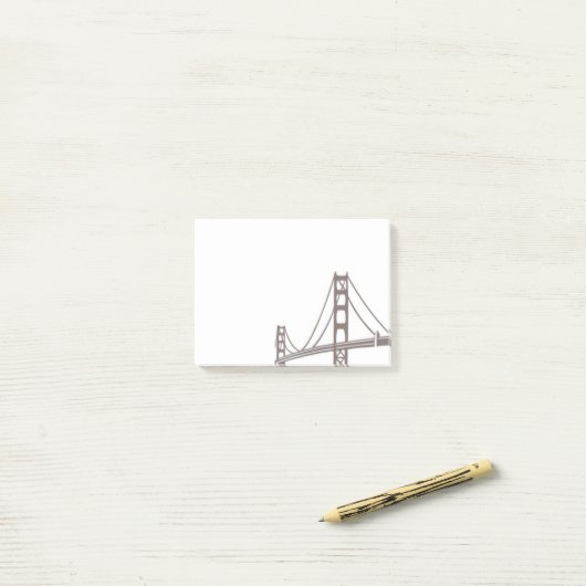 Iconic Golden Gate Bridge Post-it® Notes (Op bureau)