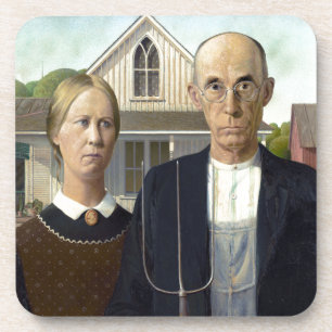 Iconic Grant Wood American Gothic Bier Onderzetter