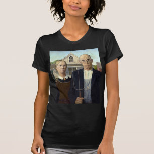 Iconic Grant Wood American Gothic T-shirt