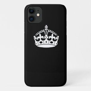 Iconic Keep Calm Crown on Black iPhone 11 Hoesje
