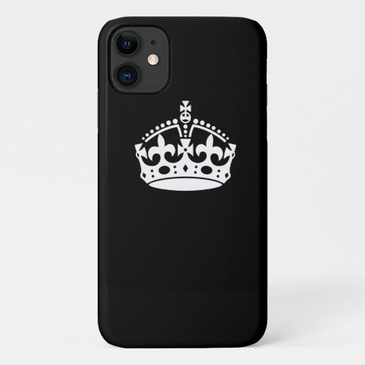 Iconic Keep Calm Crown on Black Case-Mate iPhone Case (Achterkant)