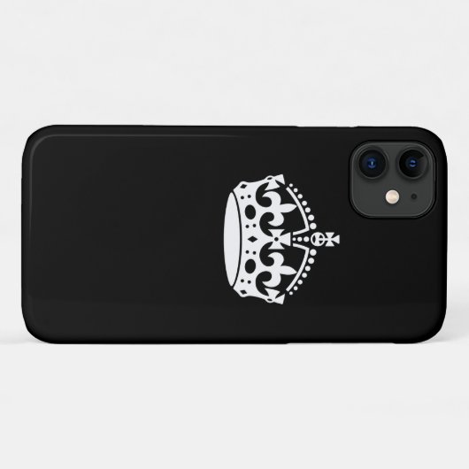 Iconic Keep Calm Crown on Black Case-Mate iPhone Case (Achterkant (horizontaal))