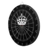 Iconic Keep Calm Crown on Black Dartbord (Voorkant Rechts)