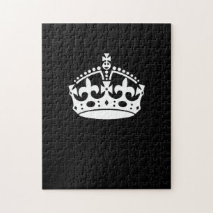Iconic Keep Calm Crown on Black Legpuzzel
