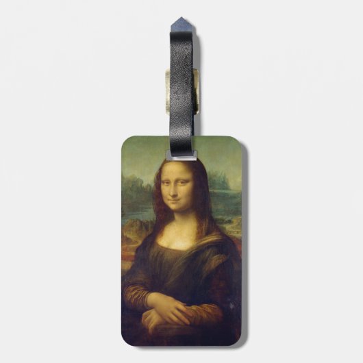 Iconic Leonardo da Vinci Mona Lisa Bagagelabel (Achterkant verticaal)