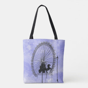 Iconic London Attraction Pen en Ink Blue Violet Draagtas