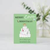 Iconic Merry Covid Kerstfeestdag Briefkaart (Staand voorkant)