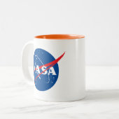 Iconic NASA lance Orange Trim Ceramic Mug (Devant gauche)