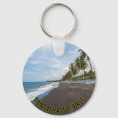 Iconic Pasut Beach Bali Sunset Palm Tree Keychain (Achterkant)