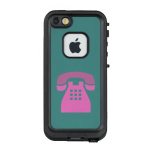 Iconic Pink Retro Telefoon op om het even welke Kl LifeProof FRÄ’ iPhone SE/5/5s Hoesje