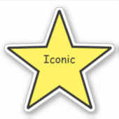 Iconic Star Sticker – Funny Minimal Sticker (Devant)