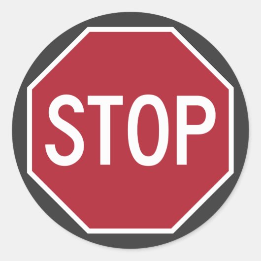 Iconic STOP Sign Stickers (Voorkant)