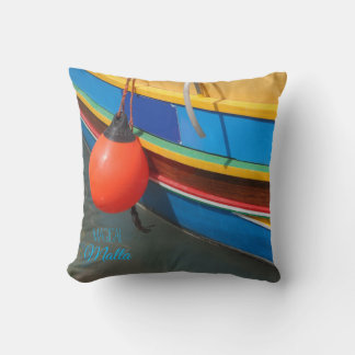 Iconic Striped Old Boats Malta Souvenir Kussen