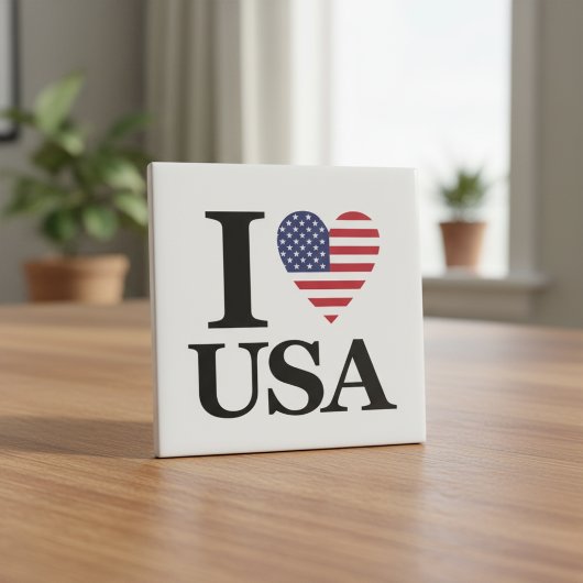 Iconique "I ❤️ USA" Carreaux en céramique
