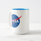 Iconique NASA Uranus Blue Trim Ceramic Bistro Mug (Devant gauche)