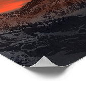 Iconisch alpiene bergmatterhorn op zonsondergang poster (Hoek)