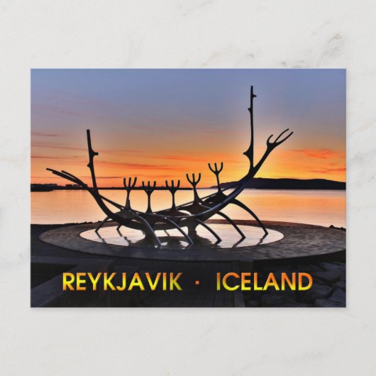 Iconisch beeld van Reykjavík, IJsland Briefkaart (Voorkant)