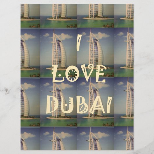 Iconisch Dubai: "Ik hou van Dubai" Vector Grafisch Briefhoofd (Voorkant)