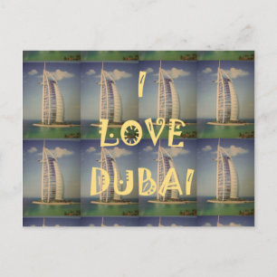 Iconisch Dubai: "Ik hou van Dubai" Vector Grafisch Briefkaart