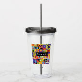 Iconisch FRIENDS™-patroon Acryl Drinkbeker (Voorkant)