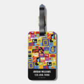Iconisch FRIENDS™-patroon Bagagelabel (Achterkant verticaal)