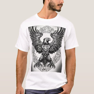 Iconisch Geometric Eagle Tattoo T-shirt Collectie