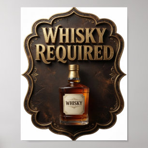 Iconisch Goud WHISKY VERPLICHT Poster