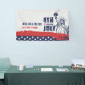 Iconisch groet aan de vrijheid, 4 juli spandoek (Beurs)