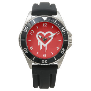 Iconisch hartbloed Logo hart voor liefdeskeuze Horloge