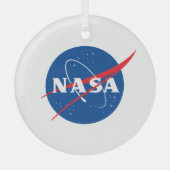 Iconisch NASA Glass Holiday Ornament (Circle) (Voorkant)