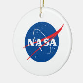 Iconisch NASA Keramisch Vakantie Ornament (Circle) (Links)