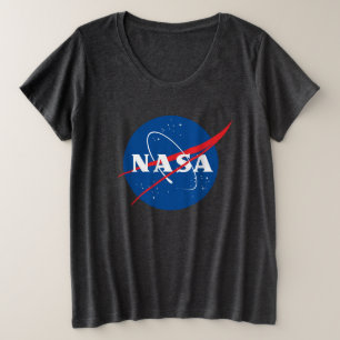 Iconisch NASA Vrouwen Plus T-shirt (Meteoriet Grij