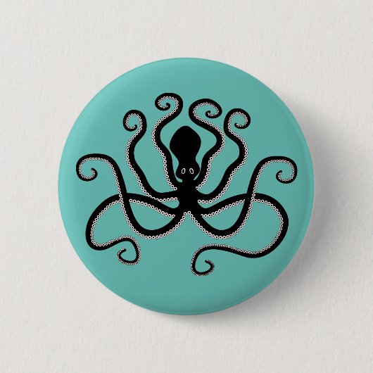 Iconisch octopus uit Minoan Marine Style Pottery Ronde Button 5,7 Cm (Voorkant)