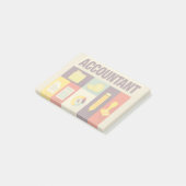 Iconisch ontwerp van professionele accountant post-it® notes (Schuin)